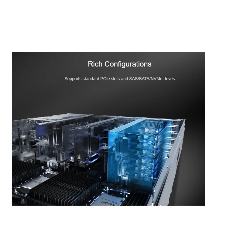 FusionServer 5885H V7 Rack Xeon Server System 2U with 64GB Memory HDD and SSD CPU Processor Stock Pc Gpu Devices