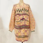 Outwear Winter Colorful Women Long Coat Thick V Neck Cardigan Sweater Outwear Winter Plus Coat