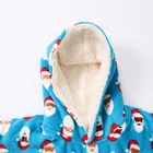 The Blanket Hoodie Oversized Customized Christmas Printing Microfiber Sherpa Hoodie Fleece Wearable Tv Blanket Hoodie