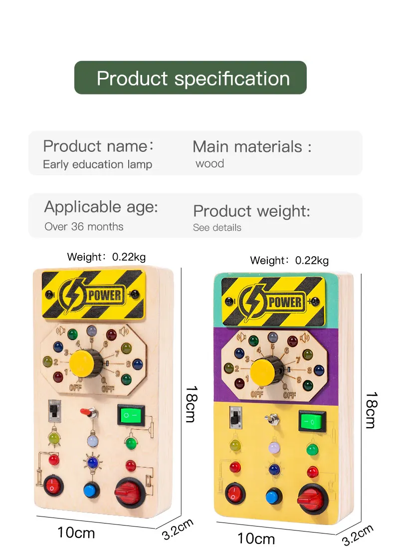 Montessori Busy Board für Kleinkinder Sensorisches Holzspielzeug für die Vorschulerziehung Babyspielzeug für 2-7 Jahre Unisex-Herstellung