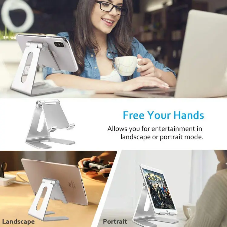 New Aluminum Alloy Tablet Stand Desk Flexible Magnetic Mobile Phone Holders For Desk