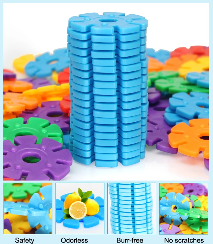 Klikko Kids Educational Toy Snow Flakes Building Block Snowflake Building Blocks Plastic Safe Intelligence Toys