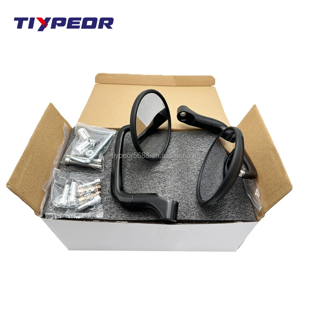 product tiypeor high quality motorcycle universal modified rearview mirror circular large mirror surface adjustable from multiple angles-2