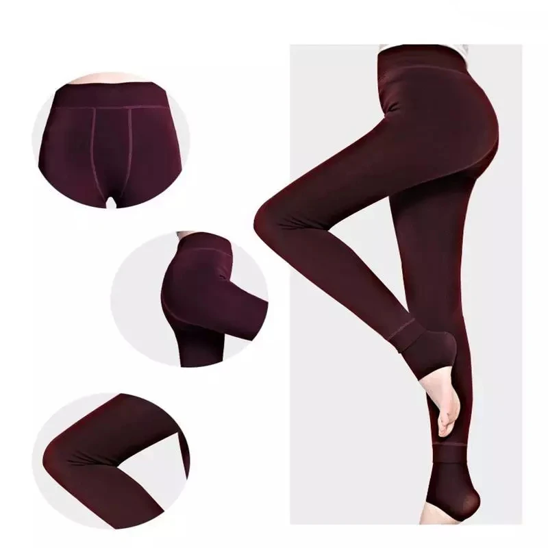 New High Elasticity Trousers Warm Thick Pants For Women Warm Leggings