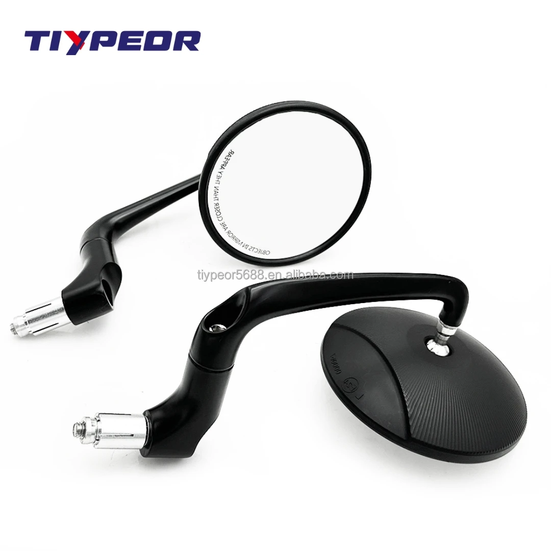 product tiypeor high quality motorcycle universal modified rearview mirror circular large mirror surface adjustable from multiple angles-5
