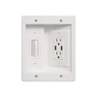 Installation Provides In Wall Recessed Power Cabling Connections Kit For Flat Panel And TV Installation