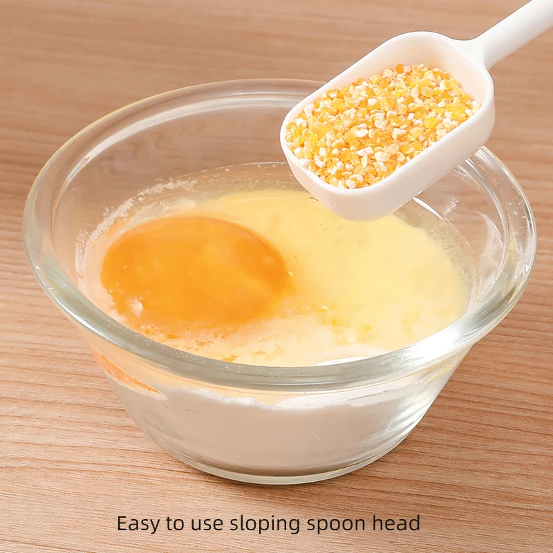 White plastic spoon heathy limit salt teaspoon measuring scoop for powder