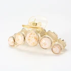 Clip Alloy Fashion Crystal Hair Clip Pearl Hair Claw Female Hair Clip Artificial Alloy Rhinestone Hairclaw