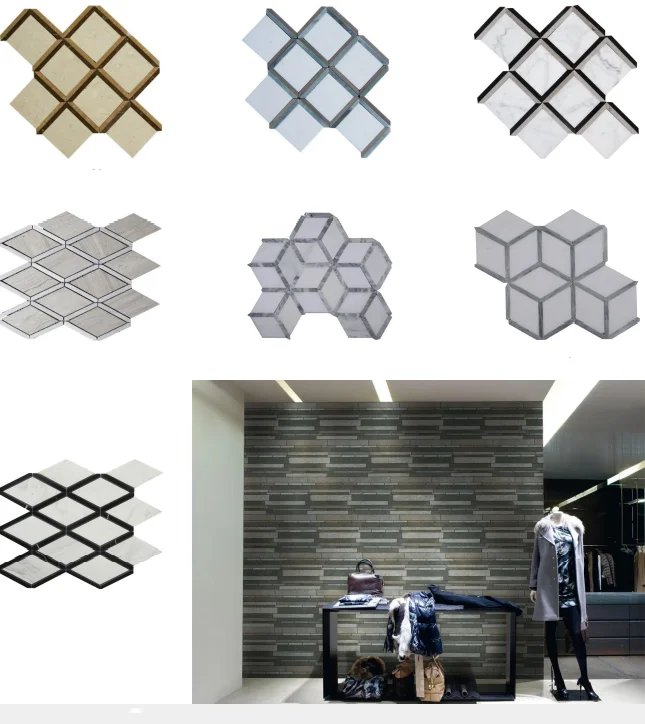 Hot Sale Multiple Mosaic Tiles Natural Marble for Kitchen Washroom Wall With High Quality