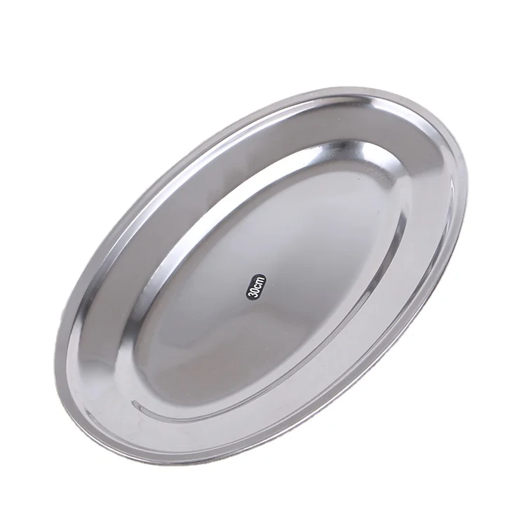 Unique Design Stainless Steel Fish-shape Plate Oval Tray_0