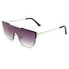 Shield OUTLOOK Top Quality Novelty Design Metal Flat Top 1 Piece Shield Sunglasses Women
