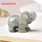 Stone Wholesale Hand Carved Natural Crystal Elephant Gold Sandstone Healing Stone For Home Decoration