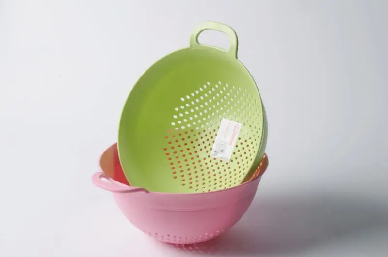 Fruits Vegetable mini plastic deep colander with double handles