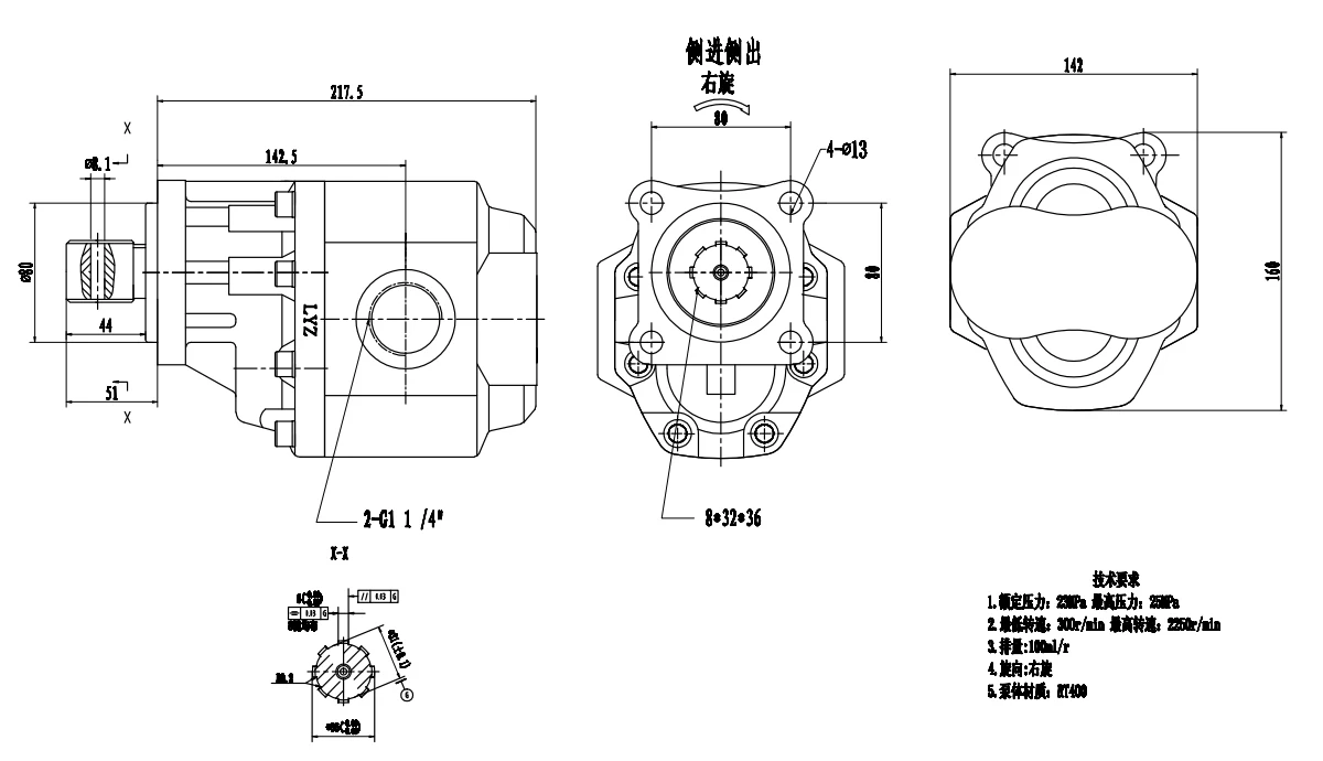 Low Cost Aluminum Gear Pump Hydraulic 80/100cc for Tipper Trucks manufacture