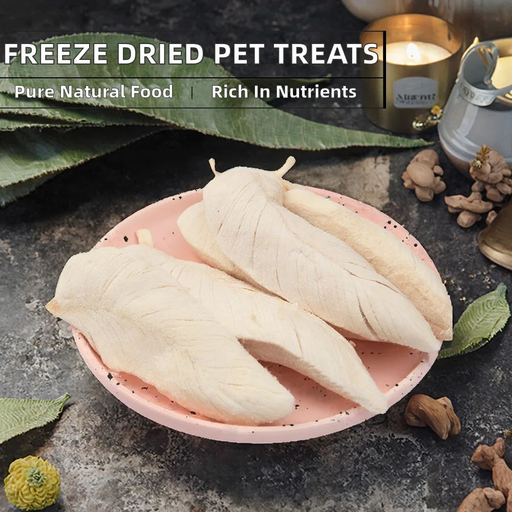 Wholesale Organic Freeze Dried Chicken Breast Treats High Meat Content for Cats and Dogs factory