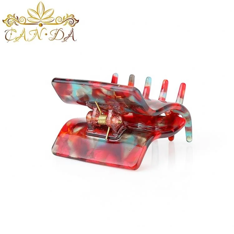CANYUAN new arrival square acetic acid hair claw high quality fashion jaw clamp clips for girls