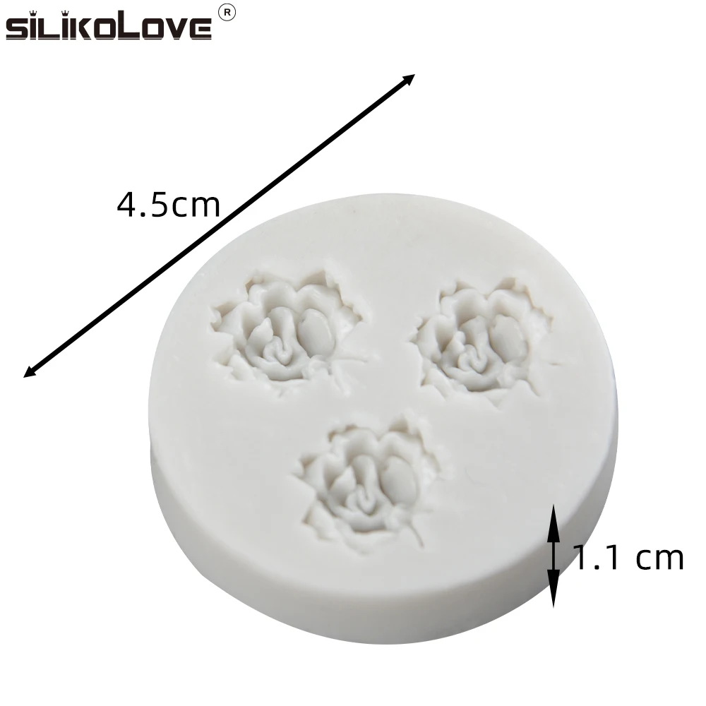 Fashionable Mini Rose Flower Silicone Mold Fondant & Candy Chocolate Moulds for Wedding Cake Decorating & DIY Tools