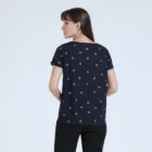 Shirt Print T-shirts 2021 Summer Print 100% Linen Womens T Shirt Ladies Round Neck Custom Printing Women Top