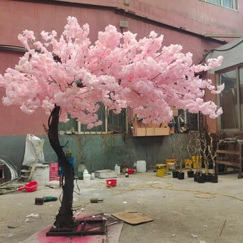 SN2501 Indoor outdoor Customized Table Centerpiece White Pink Sakura Artificial Flower Cherry Blossom Tree For Wedding Decor