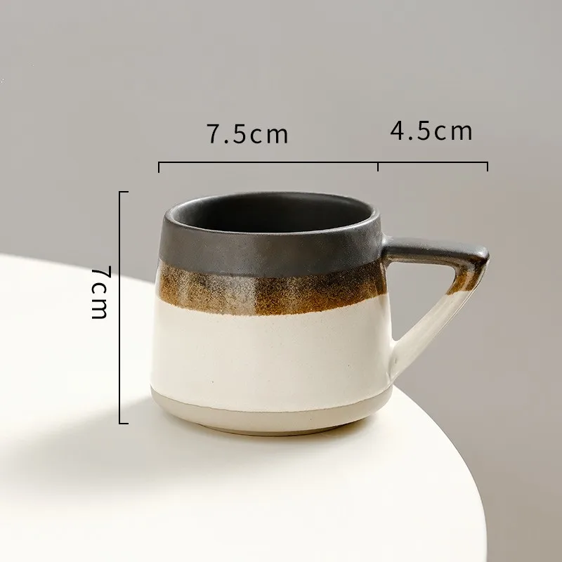 wholesale eco friendly bulk japanese style retro stoneware custom logo ceramic coffee mugs with handle