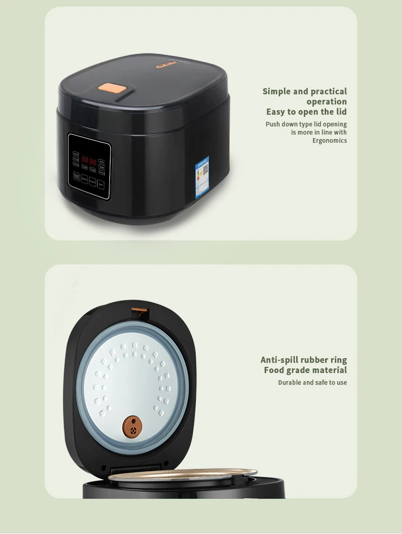 OEM/ODM Latest Modern Design Multi-functional 4L 5L 6L Capacity Non-stick Mini Rice Cooker Electric Automatic