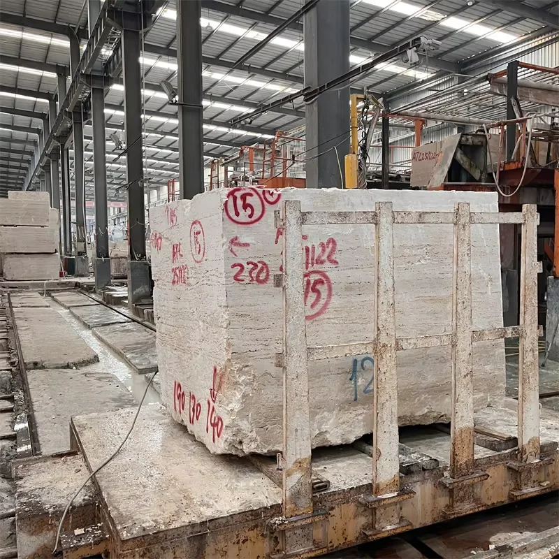 product high quality modern design beige travertine block for hotel exterior wall floor decor polished square travertine 1 year warranty-2