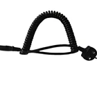 Wire Cable Pvc Coiled Wire Cable 3core 1.5mm2 Retractile Coil Cords Spring Wire Coiled Cable With IEC C13 UK Plug