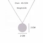 Simple High Polish Gold Plated Stainless Steel Round Simple Necklace