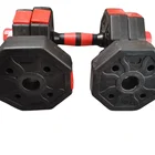 Gym Workout Man Power Weight Lifting Training Automatic Adjustable Dumbbell 40kg Black Red Set OEM