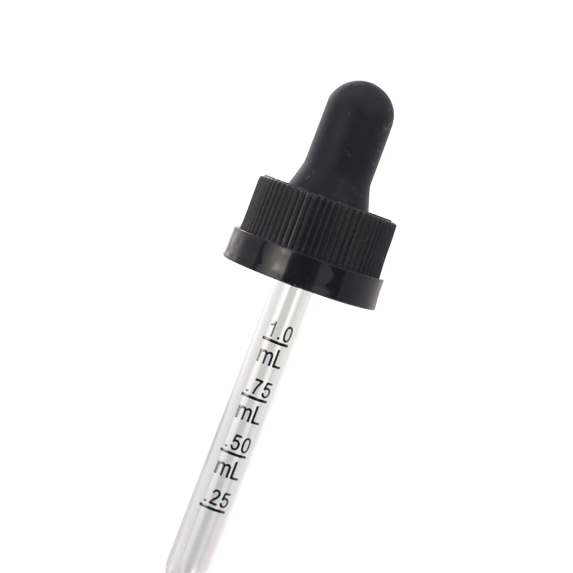 410 measured marked 1ml glass graduated dropper  essential oil  dropper cap  white anti theft dropper cap-25