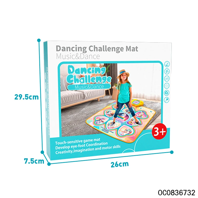 Children interactive light up dance challenge floor play mat games for sale
