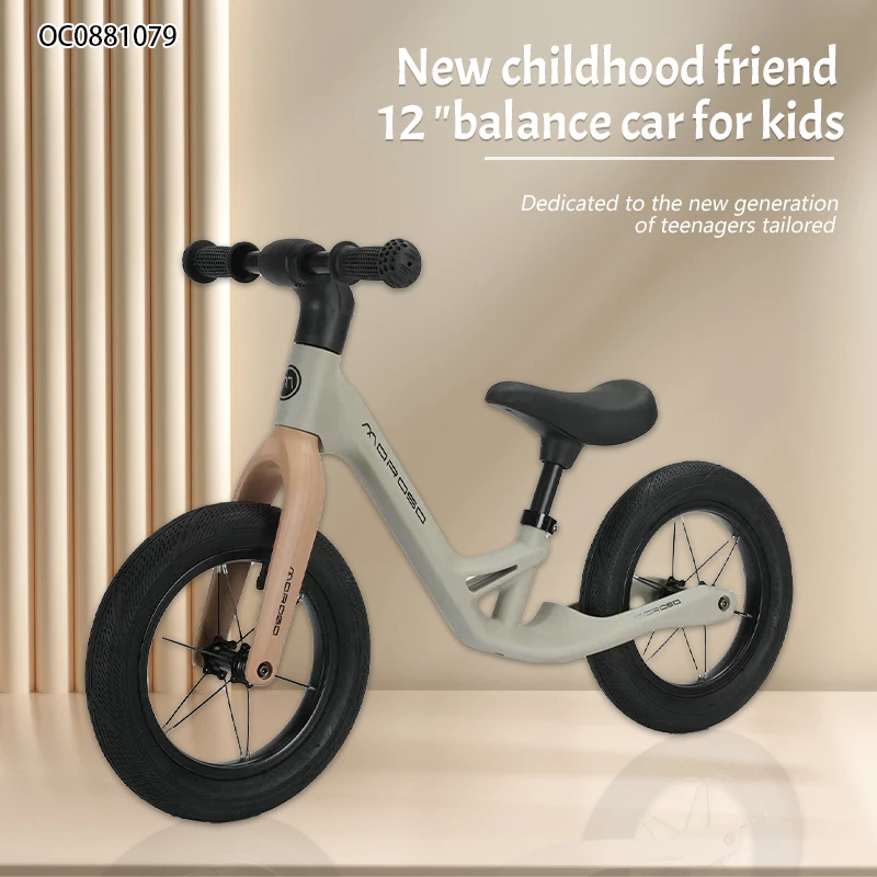 Fiberglass frame bicycle balance bike kids bike 12 inch without paddle for boys