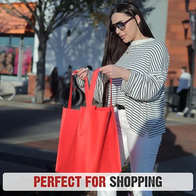 product customizable recyclable non woven tote bag large capacity eco friendly reusable design shoulder strap logo printing gift option-17