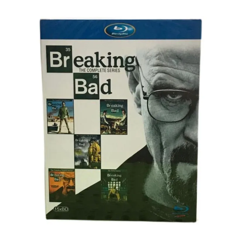 Breaking Bad Seasons 1-5 Complete Edition BD Blu-ray Disc HD 1080P  Collector's Edition 15-disc box set DVD box set film TV show