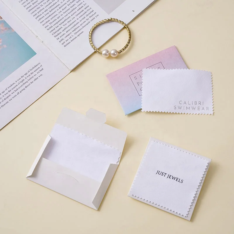 Custom size cleaning cloth for diamond jewelry care Diamond cleaning cloth with customizable size and logo printing options