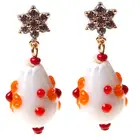 Cz Design Hot Sale 1.4"L Top Quality Sparkling White Cz New Design Women Daily Wear Wholesale Cheap Stud Earrings