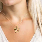 Gold Jewelry New Western Style Dubai Women Colorful Gold Plated Butterfly Necklace And Earrings Jewelry Set