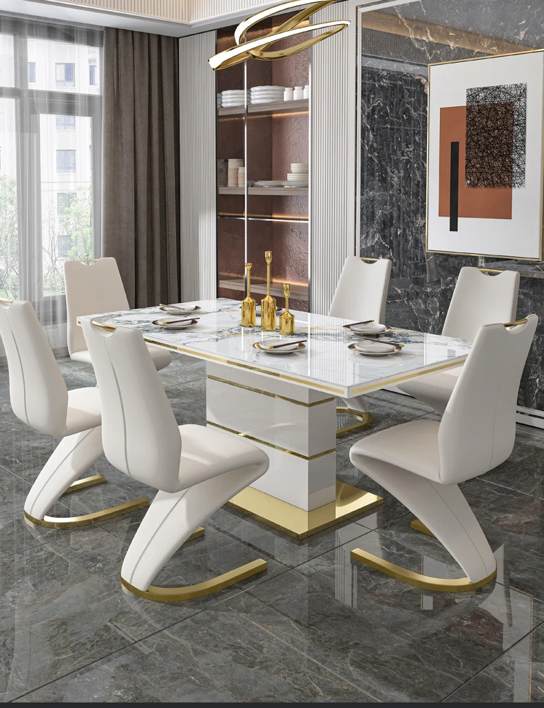 Nordic Modern Dining Room Furniture Table A Manger Complet Seats