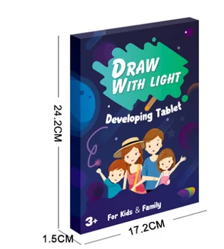 Drawing Pad S size 3D Magic Light Effects Puzzle Board 3D Sketchpad Tablet Creative Kids Pen Gift LEDs Lights Glow Art Drawing