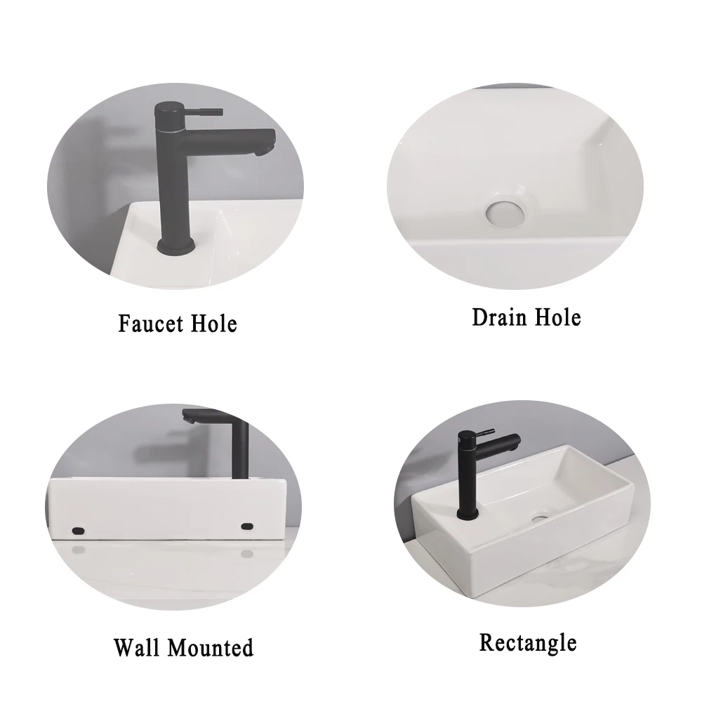 Tarpul Modern Classic Design Small Room Type Washbasin Ceramic Sink Wall Mounted Bathroom Ceramic Washbasin Hotel Use supplier