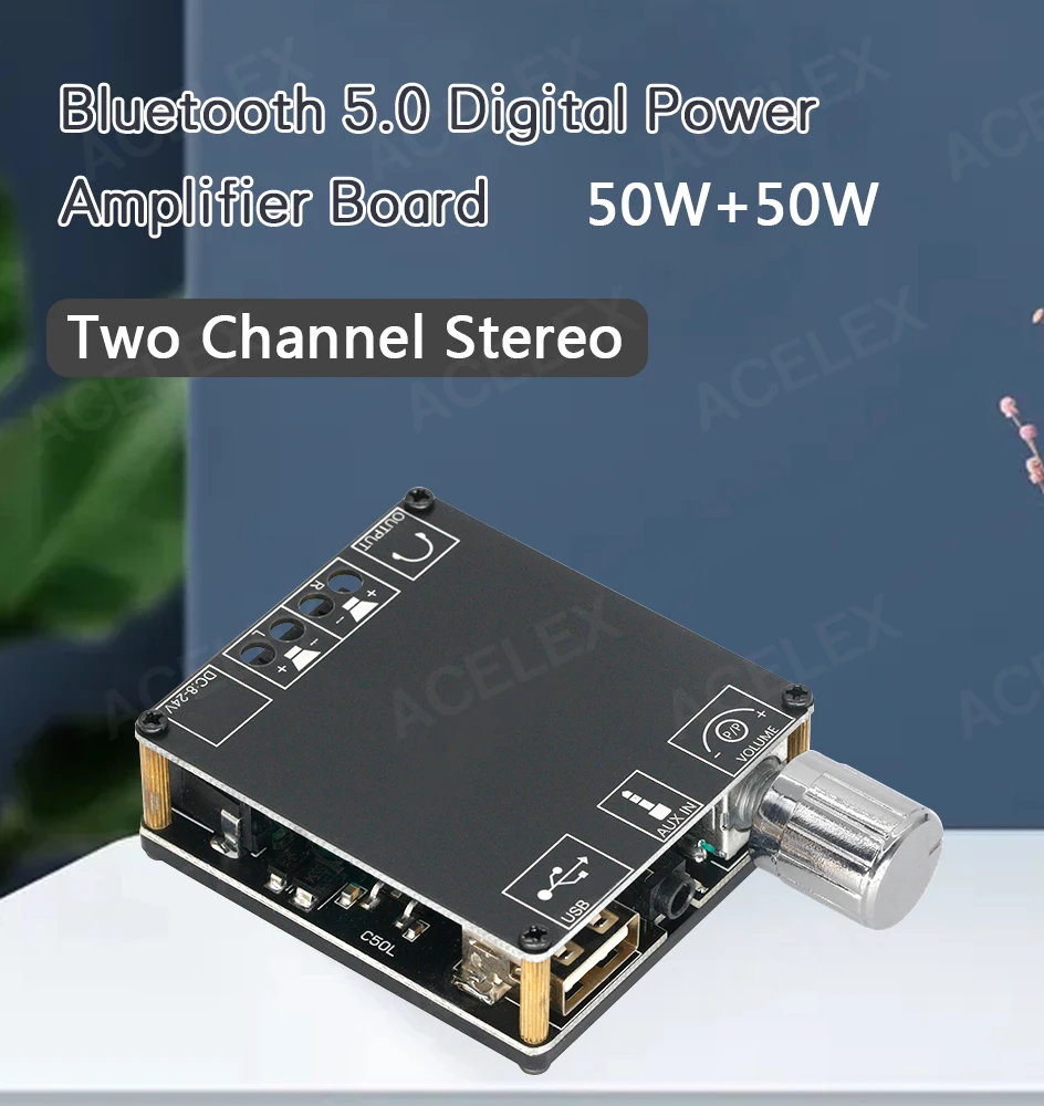 Xy-c50l Mini Bluetooth 5.0 Wireless Audio Digital Power Amplifier Stereo  Board 50wx2 Bluetooth Amp Amplificador 3.5mm Usb App - Buy Mini Bluetooth  5.0 Wireless Audio,Power Amplifier Stereo Board,50wx2 Bluetooth Amp  Amplificador Product