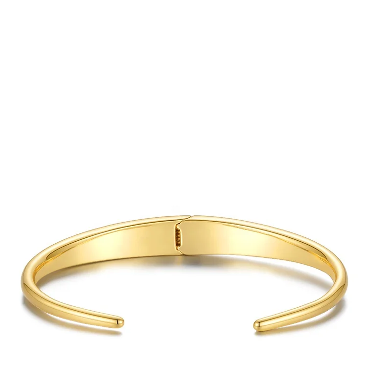 High Quality 18K Gold Plated Brass Jewelry Irregular Spring Open Bangles Accessories Bracelet B212242