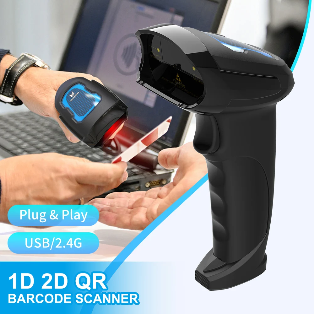 Xincode 2D 1D el kablosuz barkod tarayıcı tarama tabancası kablolu Usb barkod okuyucu mağaza süpermarket depo envanter