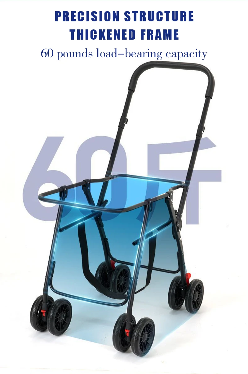 Hot Selling Outdoor Portable Foldable Pet Stroller Suitable for Small Medium Large Pet 4 Wheel Shockproof Breathable Pet Product details