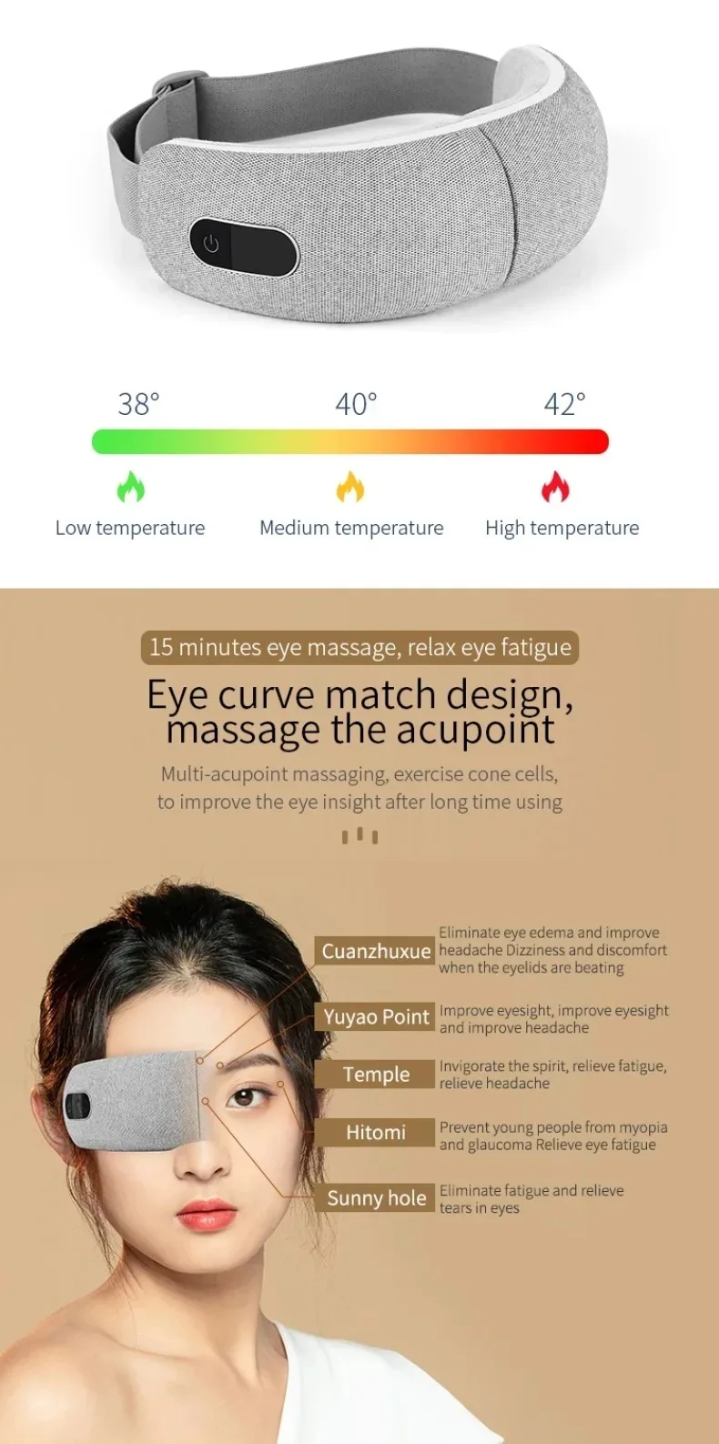 Steam Eye Massager For Children Intelligent Charging Hot Compress