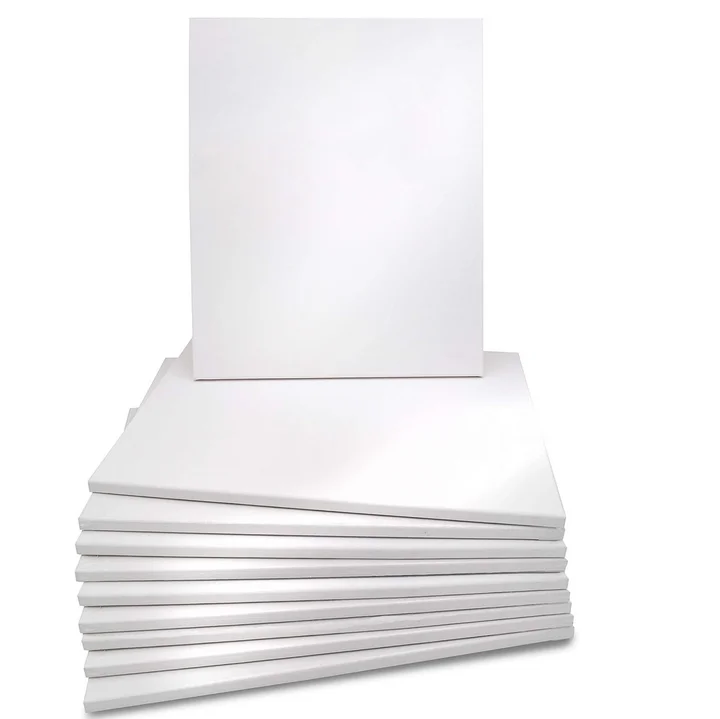 Custom Size 380g Thickness White Color Stretched Canvas with Pine Wood Frame for Oil Acrylic Painting