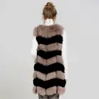 Ladies High Quality Pure Natural Animal Honourable Premium Thick Trim Elegant Classic Fox Ladies Wholesale Fur Vests