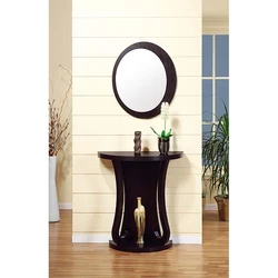 NOVA DMUE001 Living Room Furniture Set Console Table Entrance Cabinet with Round Mirror