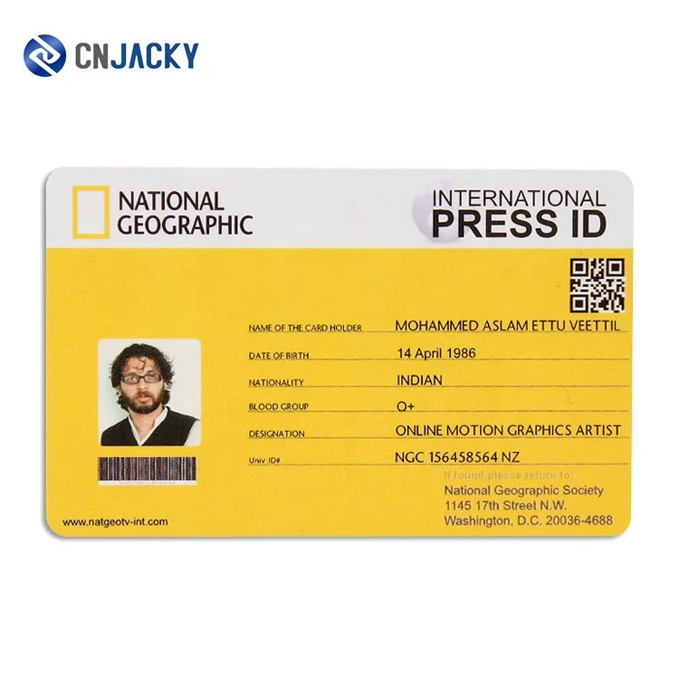 National Geographic Id Card