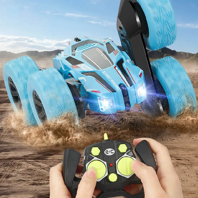 2.4G RC Drift 4WD Toy Stunt Off-Road Double Sided Remote Control Stunt Car 360 Rolling Remote Control Car Children Toys